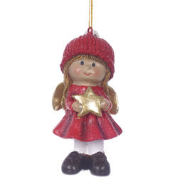 Фигурка декоративная подвесная "Ангел", L4,5 W3,5 H10 см, 2в.