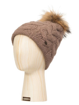 Шапка жен. шерсть+мох+акр LB-N88018 cacao