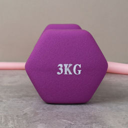 Гантель неопреновая Woohooo Warm Up / WU-3V / 3 кг / фиолетовый / уп8 - ГалеонТрейд фото 5