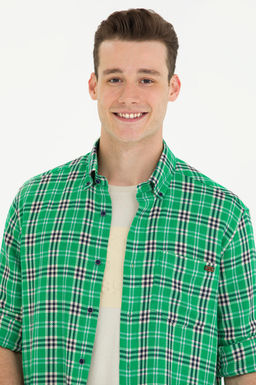 U. S. Polo Assn Мужская зеленая рубашка Lumberjack - U.s. polo assn фото 2