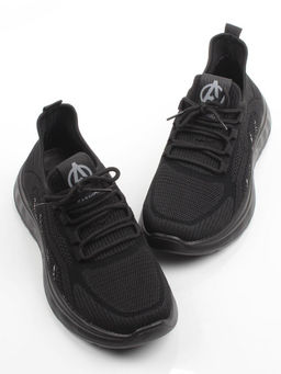 03-TEX-D01-05 BLACK Кроссовки летние мужские (текстиль)