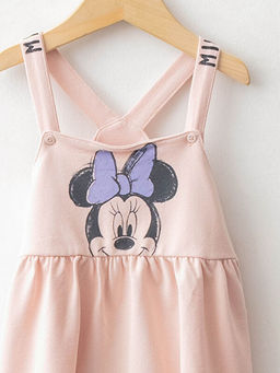 Kare Yaka Ask?l? Minnie Mouse Bask?l? Pamuklu K?z Bebek Elbise - Waikiki фото 3