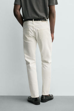 JEANS SLIM FIT B?SICO / Blanco roto - Zara фото 3