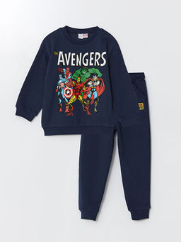 Spiderman Bask?l? Erkek ?ocuk Sweatshirt ve E?ofman Alt 2li