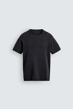 CAMISETA PUNTO ESTRUCTURA LAVADA / ?ndigo