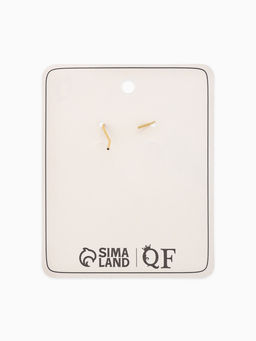 Серьги "Капля",  цвет голубой в золоте