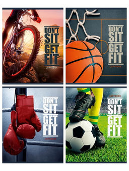 Цена за 2 шт. Тетрадь 96л. Remix ЭКОНОМ "Полюби спорт" клетка (96-7324) типогр. бумага