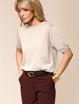 VILATTE / Джемпер тонкой вязки из хлопка с кашемиром