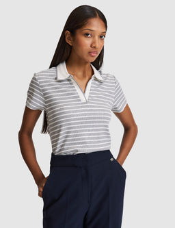 Gri Melanj Slim Fit Polo Yaka Ti__rt