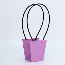 Цена за 10 шт. Сумка для цветов тиснение розовый влагостойкая, 12x12-8x8-12.5 см - UPAK LAND фото 5