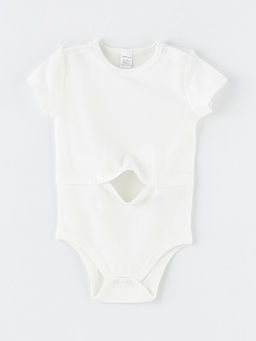 Bisiklet Yaka K?sa Kollu Basic Erkek Bebek ??t??tl? Bodysuit