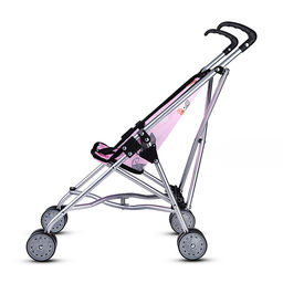 Коляская кукольная трость, металлическая, принт коты