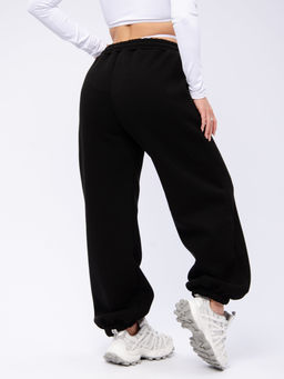 Джоггеры "БЖ-46" чёрные, футер 3-х нитка начес