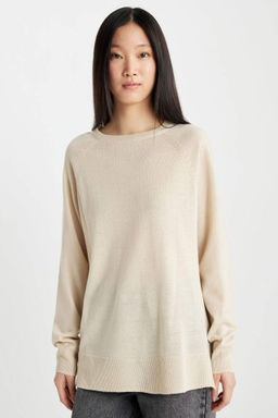 Relax Fit Bisiklet Yaka Triko Kazak - Defacto фото 4