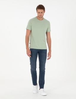 _a_la %100 Pamuk Slim Fit Bisiklet Yaka Basic Ti__rt - Pierre cardin фото 4
