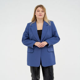 Пиджак женский MIST plus-size, размер 52, синий