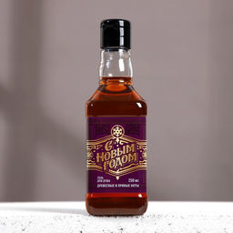 Гель для душа виски мужской С Новым Годом, 250 мл, аромат древесный с пряными нотами, Чистое счастье