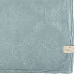 Плед/покрывало 180х200см "Вензель", велсофт "Parma" гладкокрашенный, полиэстер 100%, плотность 270г/м2, упаковка: 18х33см пояс бумажный, "Домашняя мода" (Россия)