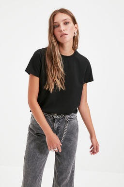 Cok Renkli %100 Pamuk Suprem Bisiklet Yaka 2li Paket Orme T-Shirt TWOSS20TS0141