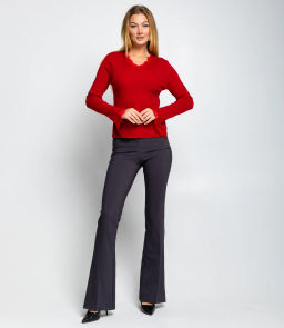 Джемпер #КТ9045, красный - Dommod фото 4