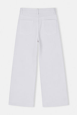 Beyaz Yuksek Bel Orta Esnek Wide Leg Genis Paca Jeans TWOSS26JE00239 - Trendyolmilla фото 2