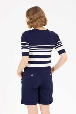 U. S. Polo Assn Женский темно-синий свитер с круглым вырезом - U.s. polo assn фото 5