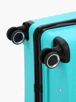 Чемодан на колёсах большой 111 л (L), на молнии, кодовый замок, 4 колеса, голубой