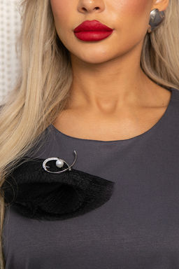 Платье Лайма (серое) П14793-4М