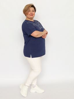 CRB wear / CSLW 60380-41 Футболка женская,темно-синий/Ex.Cherubino  фото 4