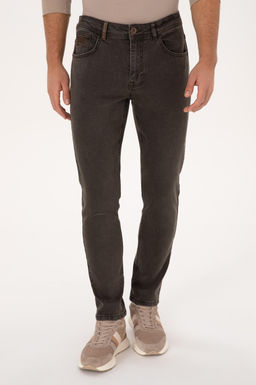 Erkek Kahverengi Slim Fit Jean Pantolon
