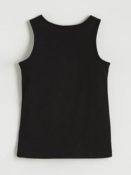 Bisiklet Yaka Bask?l? K?z ?ocuk Atlet