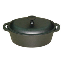 Утятница чугунная овальная КВ28, 28 см, 4,5 л, с масляным термопокрытием арт.980003