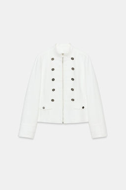 BLAZER CUELLO SUBIDO BOTONES / Blanco roto - Zara фото 8