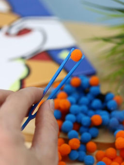 Картина из помпонов на подрамнике Draw Me! Funny fox, (20 х 20 см)