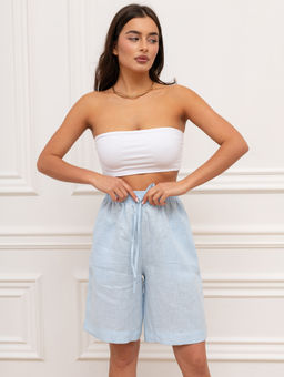 Шорты женские Лён-2 Светло-голубой