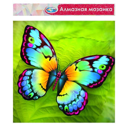 Алмазная мозаика «Бабочка», 40×50 см, без подрамника, частичное заполнение