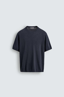 CAMISETA PUNTO REGULAR FIT / Marino