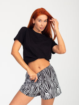 Костюм женский кулирка с шортами КЕНИЯ ЗЕБРА - Domtrik фото 8