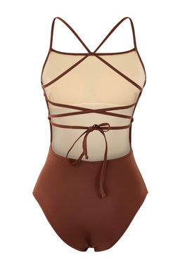 Kahverengi Kare Yaka S?rt Dekolteli Regular Mayo TBESS21MA0295