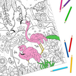 Раскраска-гигант по номерам «Удивительный мир», 59 × 84 см