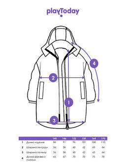 PlayToday / Пальто зимнее для девочки  фото 12