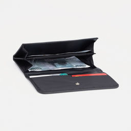 Кошелёк на кнопке, цвет чёрный - Simaland фото 4