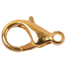 Zlatka Замок для бус карабин больш. DB-02/5 14 мм 5 шт №01 под золото