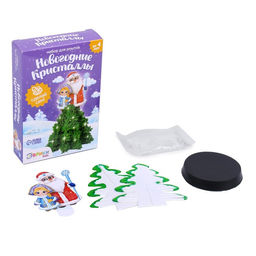 Набор для опытов Новогодние кристаллы, Дед Мороз и снегурочка - Эврики фото 2