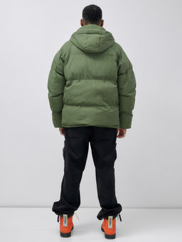 Куртка молодежная мужская зимняя с капюшоном цвета хаки 25307Kh - Mtforce фото 9