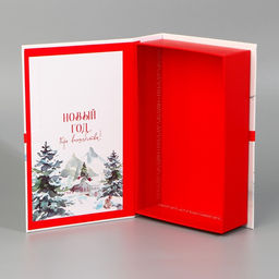 Коробка - книга новогодняя «С Новым годом», 20×12.5×5 см