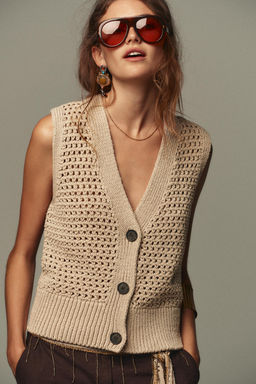 OPEN KNIT WAISTCOAT - Zara фото 2