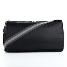 Сумка спортивная на молнии, боковой карман/сетка, регулируемый ремень, маленький размер, чёрная