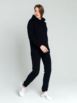 Брюки женские футер 3-х нитка петля "МОНЕ" ЧЕРНЫЙ