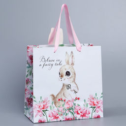 Пакет подарочный Кролик, 22 ? 22 ? 10 см - Дарите счастье фото 3